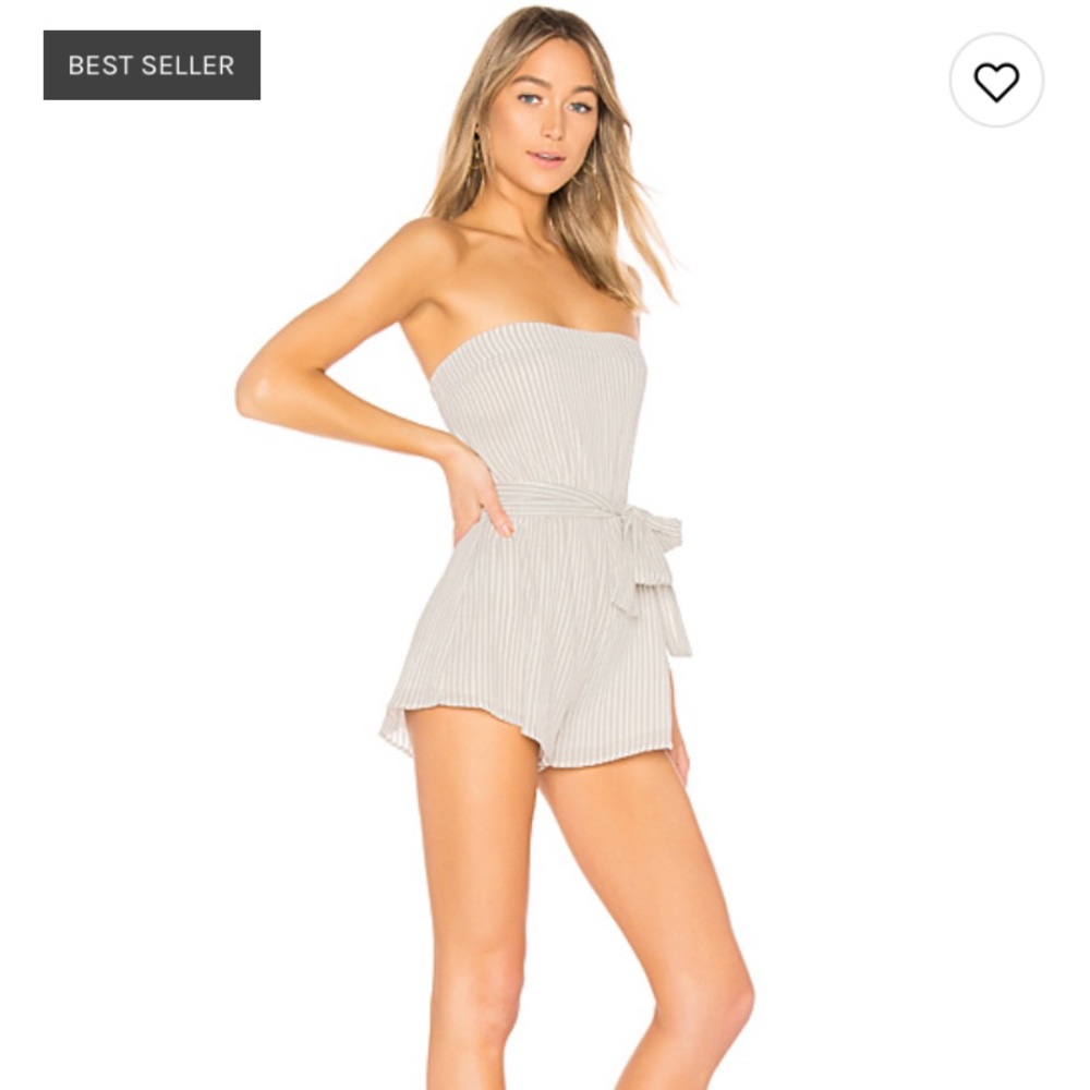 Superdown helena stripe tube romper NWT
